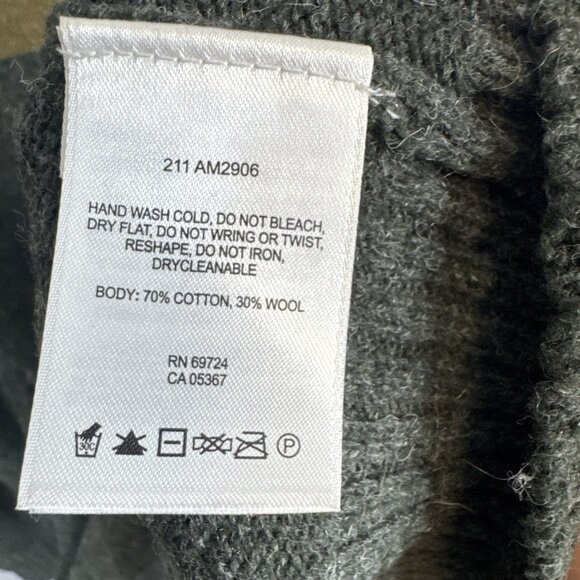 Columbia Wool Cotton Blend Crewneck Sweater Green Olive Stripe Men’s XL - Picture 6 of 6